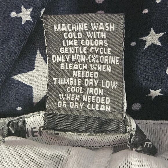 Chelsea & Theodore Navy/white Stars Sleeveless Maxi Dress Elastic Waist Lined Sm - Picture 3 of 6